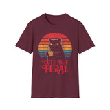 Black Cat Unisex Tee - Cute but Feral