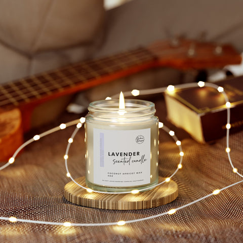 Lavender Scented Candles | Coconut Apricot Wax (4oz, 9oz)