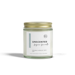 Unscented Apricot Wax Candle | Eco-Friendly, Non-Toxic (4oz, 9oz)