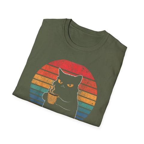 Black Cat Unisex Tee - Cute but Feral