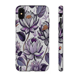 Purple Lotus Tough Case for Most Phones - Stylish & Durable