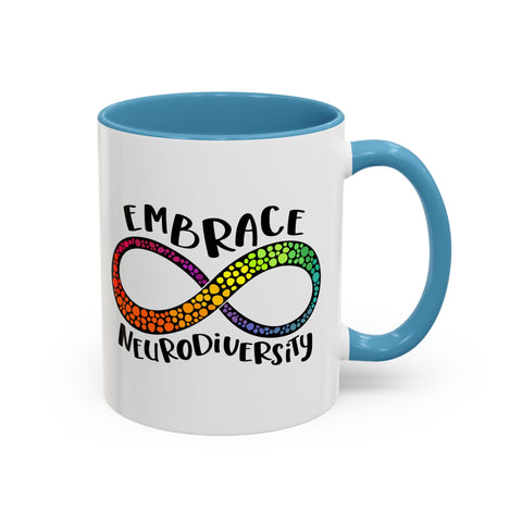 Embrace Neurodiversity Accent Coffee Mug - Colorful Design for Awareness