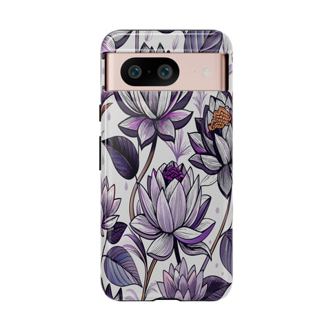 Purple Lotus Tough Case for Most Phones - Stylish & Durable