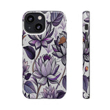 Purple Lotus Tough Case for Most Phones - Stylish & Durable