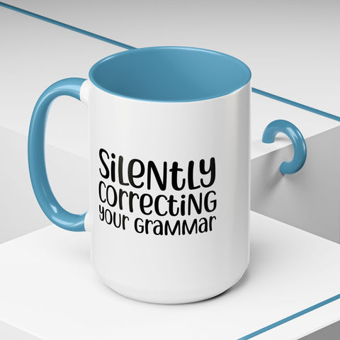 Mug Silently Correcting Your Grammar