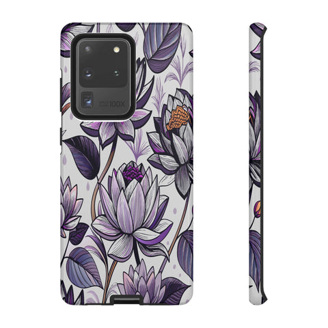 Purple Lotus Tough Case for Most Phones - Stylish & Durable