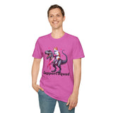 Support Squad T-Rex & Cat Breast Cancer Awareness T-Shirt