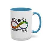 Embrace Neurodiversity Accent Coffee Mug - Colorful Design for Awareness