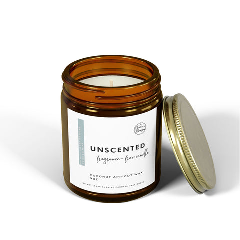 Unscented Apricot Wax Candle | Eco-Friendly, Non-Toxic (4oz, 9oz)