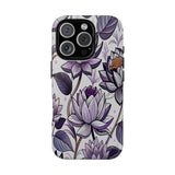 Purple Lotus Tough Case for Most Phones - Stylish & Durable