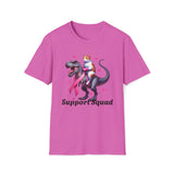 Support Squad T-Rex & Cat Breast Cancer Awareness T-Shirt