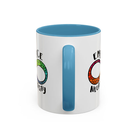 Embrace Neurodiversity Accent Coffee Mug - Colorful Design for Awareness