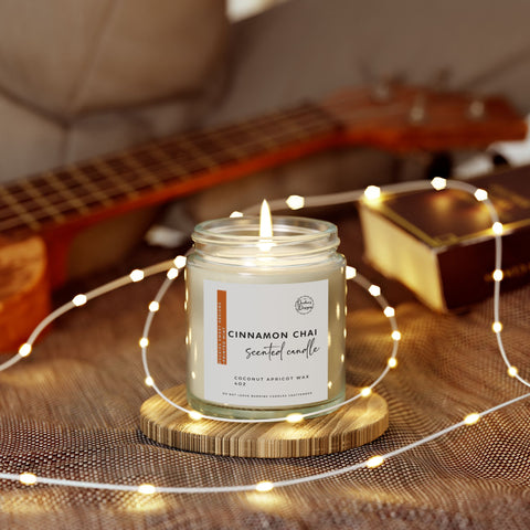 Scented Candle - Cinnamon Chai | Coconut Apricot Wax (4oz & 9oz)