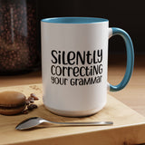 Mug Silently Correcting Your Grammar