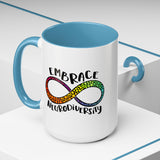 Embrace Neurodiversity Accent Coffee Mug - Colorful Design for Awareness