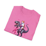 Support Squad T-Rex & Cat Breast Cancer Awareness T-Shirt