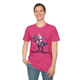 Support Squad T-Rex & Cat Breast Cancer Awareness T-Shirt