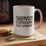 Mug Silently Correcting Your Grammar