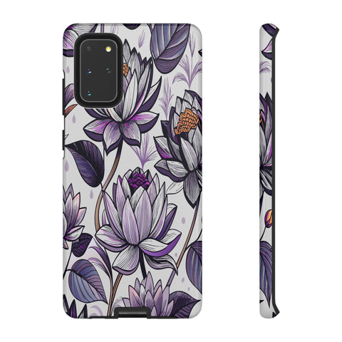 Purple Lotus Tough Case for Most Phones - Stylish & Durable