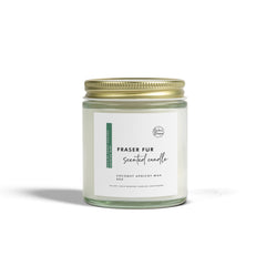 Fraser Fur Coconut Scented Candle | Coconut Apricot Wax (4oz, 9oz)