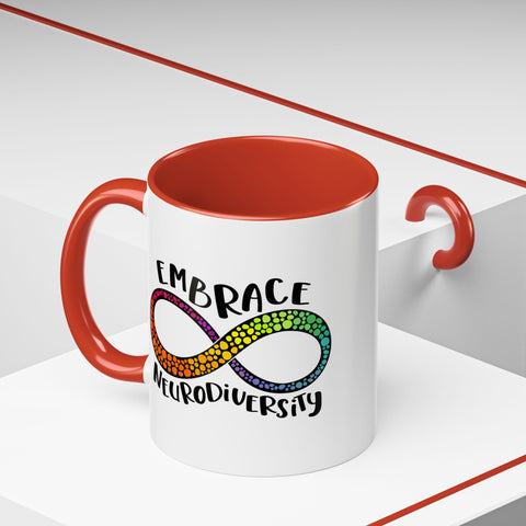 Embrace Neurodiversity Accent Coffee Mug - Colorful Design for Awareness