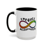 Embrace Neurodiversity Accent Coffee Mug - Colorful Design for Awareness