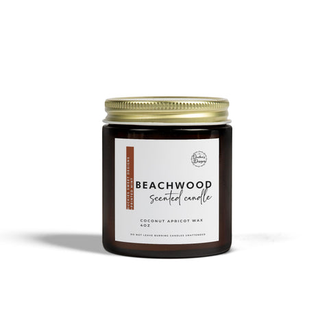 Scented Candle - Beachwood Aroma | Coconut Apricot Wax (4oz, 9oz)