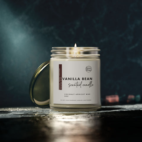 Vanilla Bean Scented Candles | Coconut Apricot Wax (4oz, 9oz)