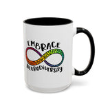 Embrace Neurodiversity Accent Coffee Mug - Colorful Design for Awareness