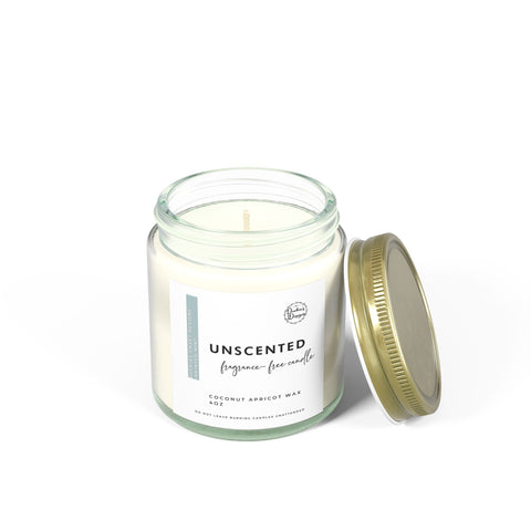 Unscented Apricot Wax Candle | Eco-Friendly, Non-Toxic (4oz, 9oz)