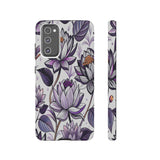 Purple Lotus Tough Case for Most Phones - Stylish & Durable