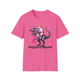 Support Squad T-Rex & Cat Breast Cancer Awareness T-Shirt