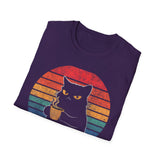 Black Cat Unisex Tee - Cute but Feral