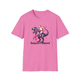 Support Squad T-Rex & Cat Breast Cancer Awareness T-Shirt