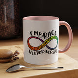 Embrace Neurodiversity Accent Coffee Mug - Colorful Design for Awareness