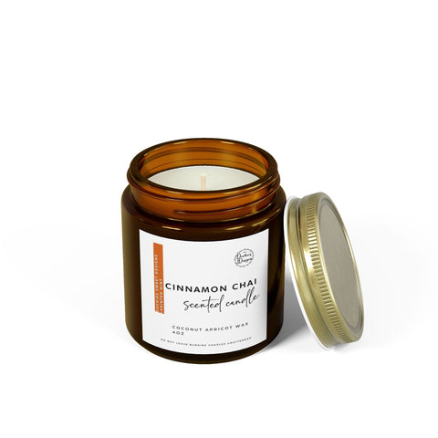 Scented Candle - Cinnamon Chai | Coconut Apricot Wax (4oz & 9oz)