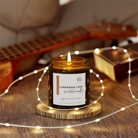 Scented Candle - Cinnamon Chai | Coconut Apricot Wax (4oz & 9oz)