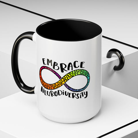 Embrace Neurodiversity Accent Coffee Mug - Colorful Design for Awareness