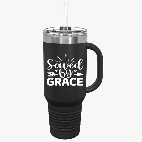 Insulated Travel Mug - Saved by Grace, 40oz