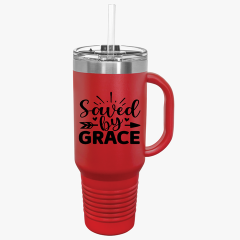 Insulated Travel Mug - Saved by Grace, 40oz