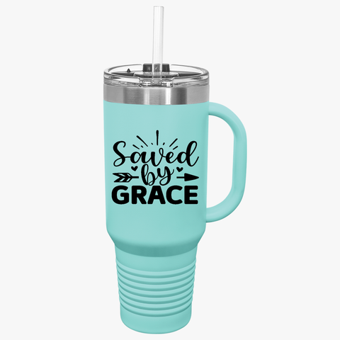 Insulated Travel Mug - Saved by Grace, 40oz