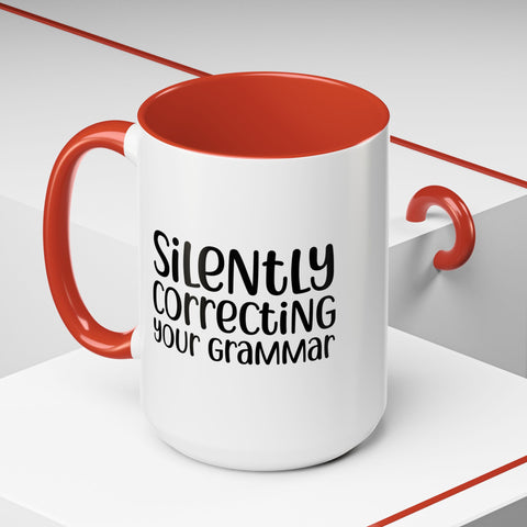 Mug Silently Correcting Your Grammar