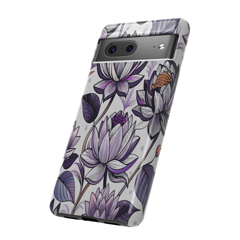 Purple Lotus Tough Case for Most Phones - Stylish & Durable