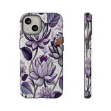 Purple Lotus Tough Case for Most Phones - Stylish & Durable