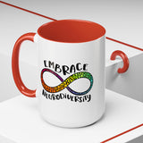 Embrace Neurodiversity Accent Coffee Mug - Colorful Design for Awareness