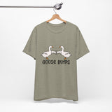 Funny Geese Fist Bumping Unisex Short Sleeve Tee