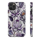 Purple Lotus Tough Case for Most Phones - Stylish & Durable