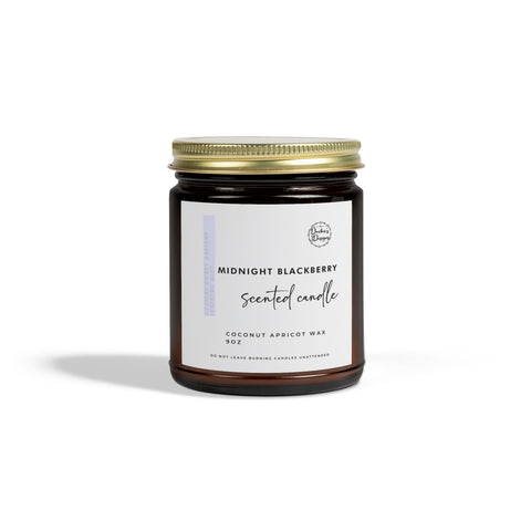 Midnight Blackberry Scented Candle |  Coconut Apricot Wax (4oz, 9oz)