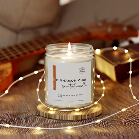 Scented Candle - Cinnamon Chai | Coconut Apricot Wax (4oz & 9oz)