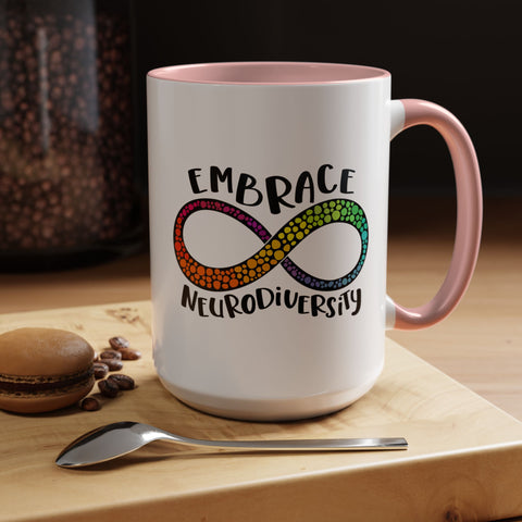 Embrace Neurodiversity Accent Coffee Mug - Colorful Design for Awareness